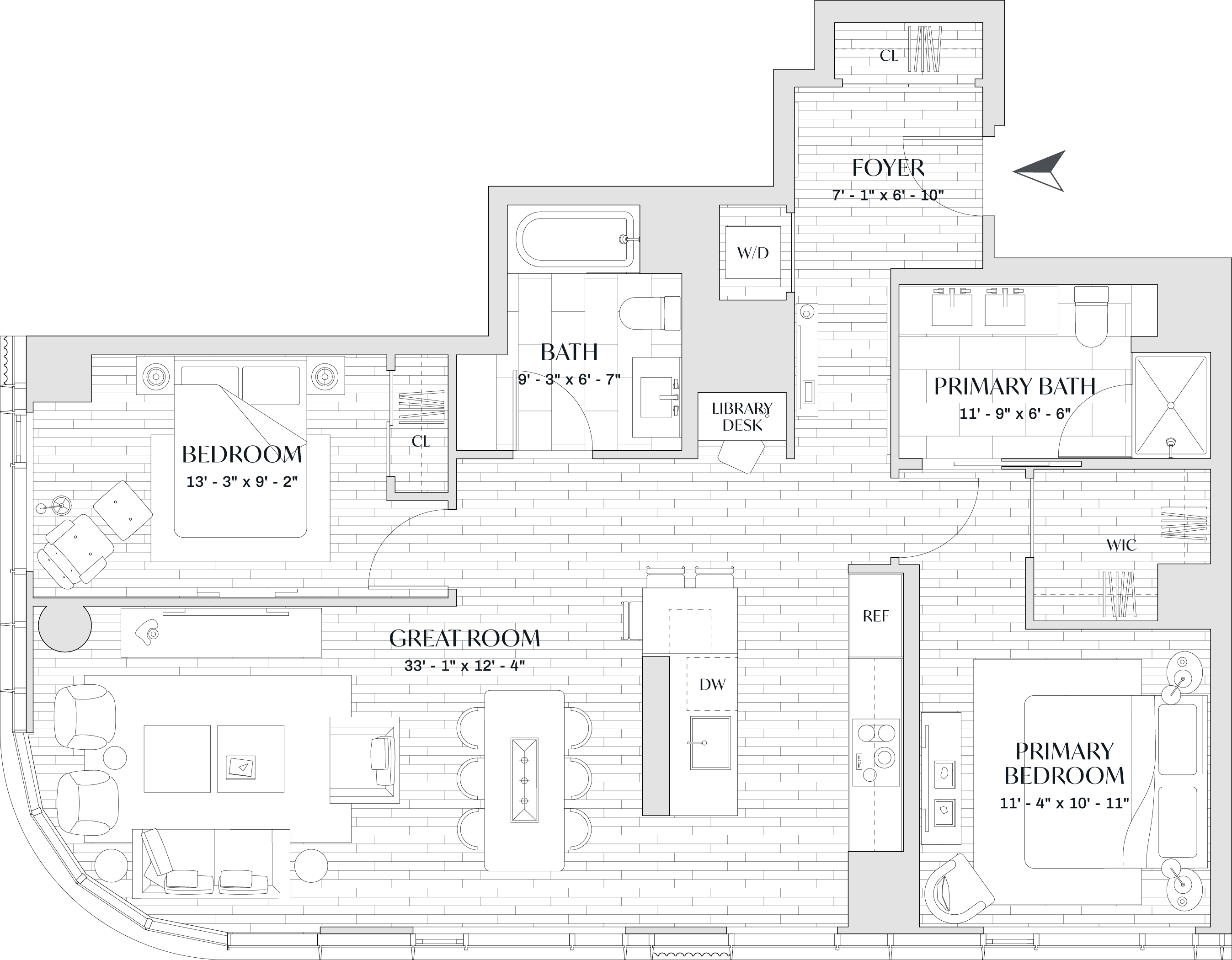 floorplan 21 at The Parker condominiums in Boston