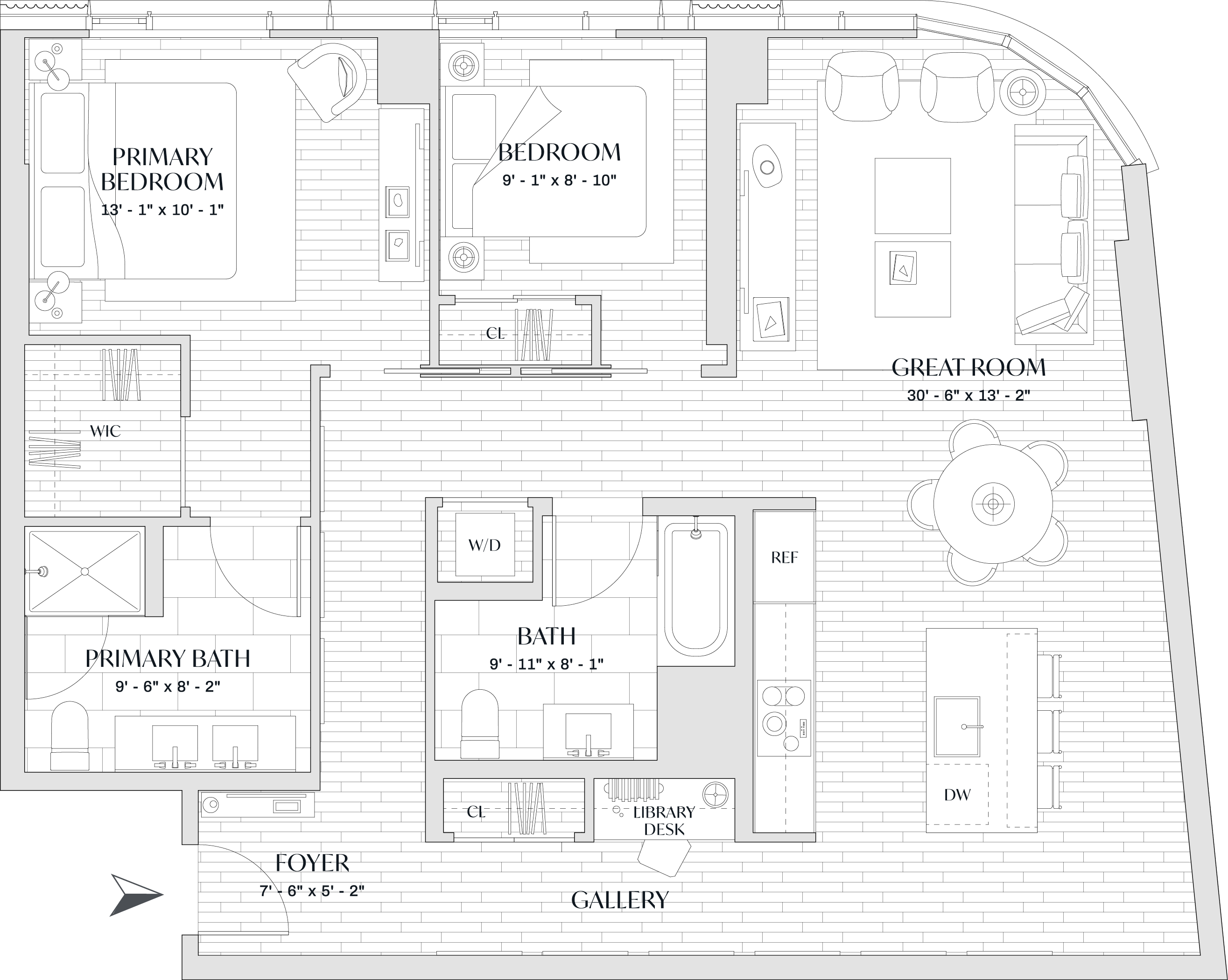 floorplan 21 at The Parker condominiums in Boston